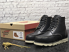 Зимові чоловічі черевики Red Wing USA Classic Moc 6-inch Boot 8424890 Black 8849 (иск. мех), фото 4