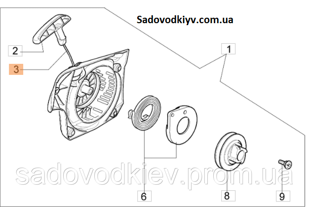 Пусковий трос для бензопили Oleo-Mac 937, 941 (50070123R)