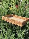 Лоток плетений з круглої лози 40/30/8, фото 4