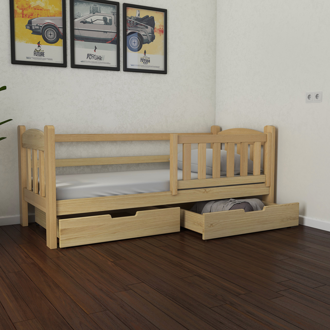 Ліжко дитяче дерев'яне Еллі (масив бука)