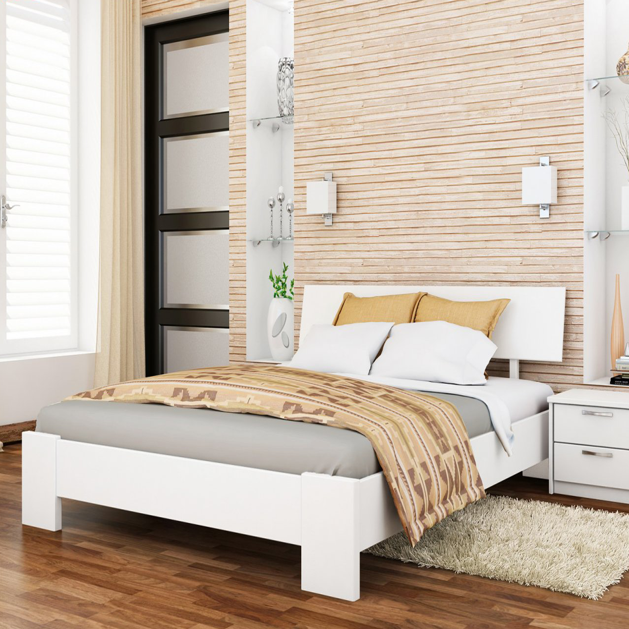 Ліжко дерев'яне Титан (бук) щит бука, 1400х2000
