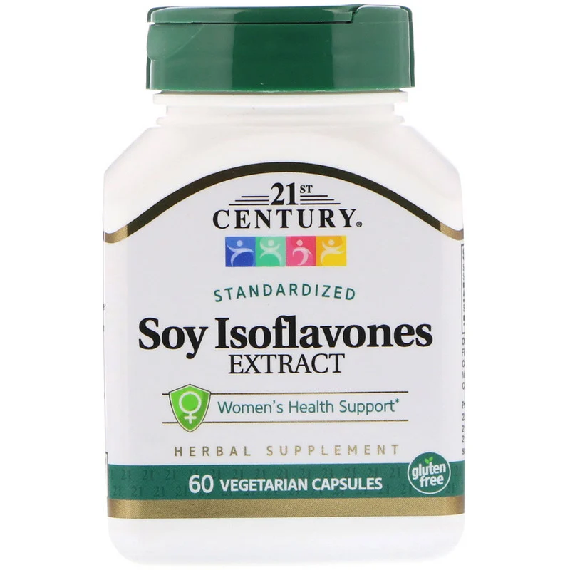 Soy Isoflavones Extract Standardized 21st Century 60 капсул, фото 1