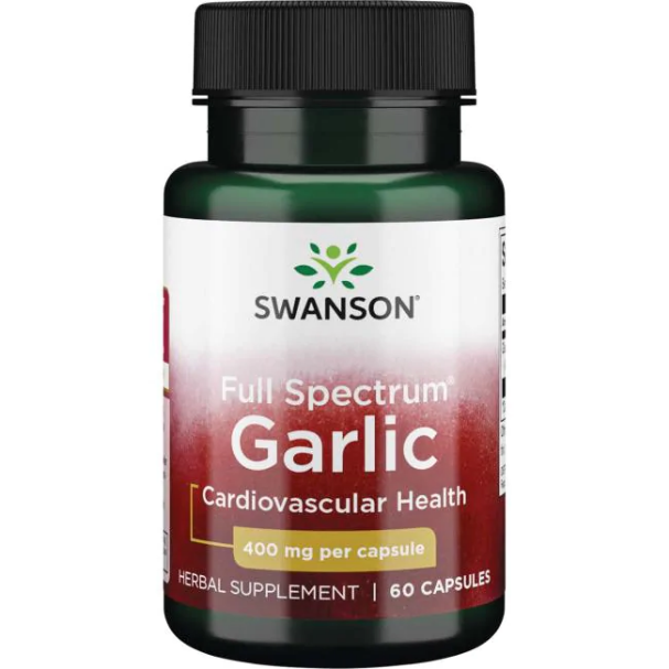 Уцінка! Часник повного спектру 400 мг 60 капсул / Full Spectrum Garlic Swanson USA