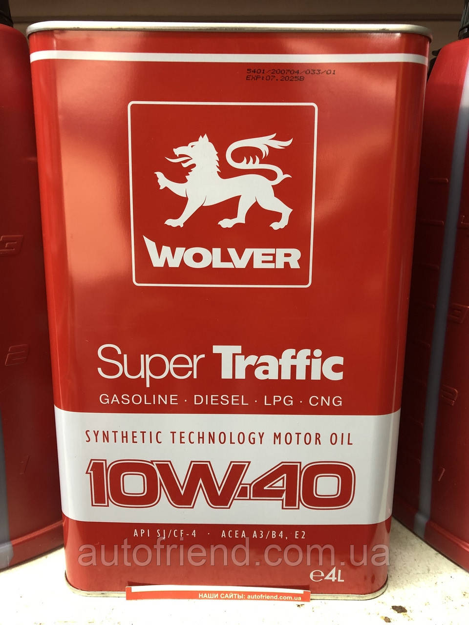 WOLVER Super Traffic 10W-40, API SJ/CF-4 4л - фото 1 - id-p1264202466