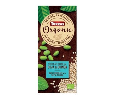 Шоколад чорний без глютену Torras Organic Bio Soja & Quinoa 100 г Іспанія