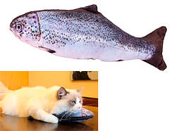 М'яка іграшка риба Форель 40см для кішок кота з котячою м'ятою