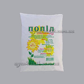 Зола соняшнику 1 кг — P7%, K28%, Ca23%, Mg12%