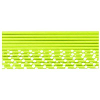 Трубочки стиль "Горох", салатові, 12 шт, Набор трубочек для коктейля "Горох" 1502-3953, фото 1