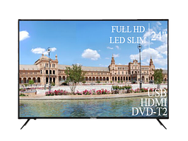 Сучасний Телевізор Liberton 24" FullHD+DVB-T2+USB