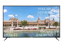 Сучасний Телевізор Liberton 45" Smart-TV+Full HD DVB-T2+USB Android 13.0