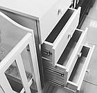 Дитяче ліжечко-трансформер з комодом, ящиками і маятником 3 в 1 "Міша зі стразами" Angel baby біла, фото 4