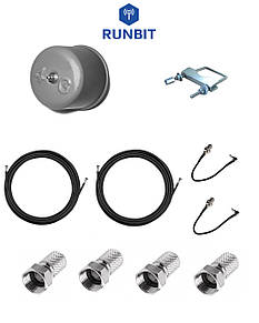 Комплект 3G / 4G MIMO LTE антена - опромінювач RunBit Nano 2 x 14 дБ