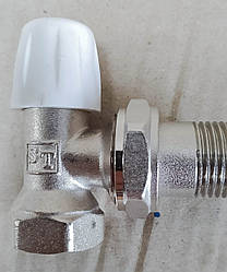 Кран радіаторний SANTAN кутовий нижній 1/2" з накидною гайкою. Латунь