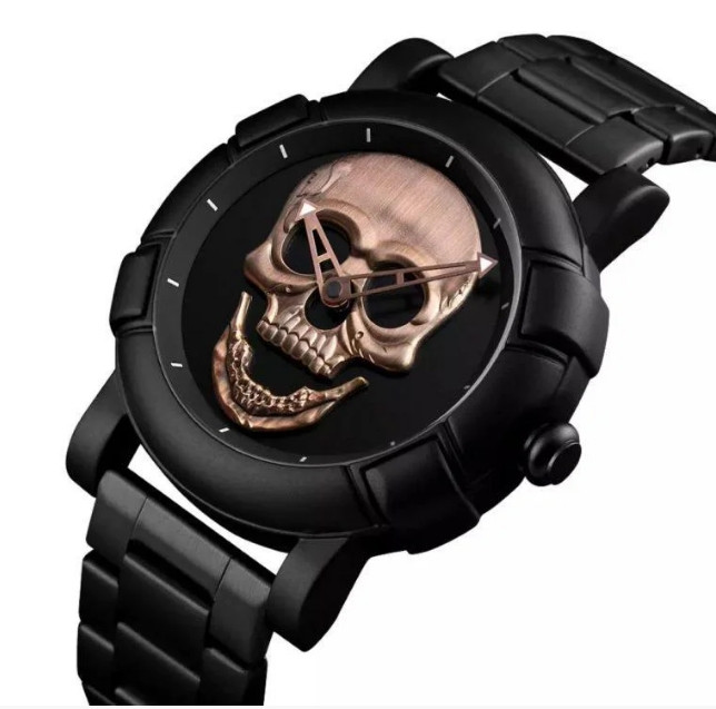 Оригінальні чоловічі годинники Skmei Skull 9178 Bronze