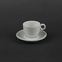 Фарфорова Чашка біла 80мл з блюдцем для еспресо (арт. HR1309)