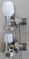 Комплект кранов для радиатора SANTAN 1/2" с накидной гайкой. Латунь