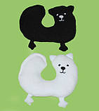 Набір подушок арт.10502 підголівників "Коти" Фліс/Холлофайбер Лежень,Україна, фото 2