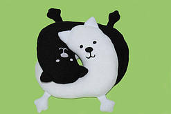 Набір подушок арт.10502 підголівників "Коти" Фліс/Холлофайбер Лежень,Україна