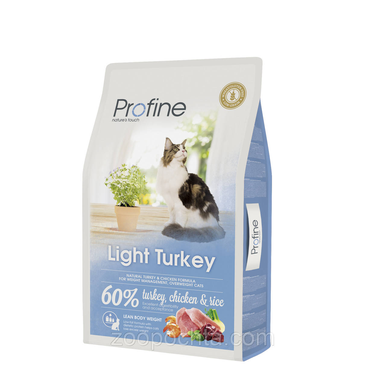 Сухий корм Profine Light Turkey для кішок із зайвою вагою з індичкою та рисом 10КГ