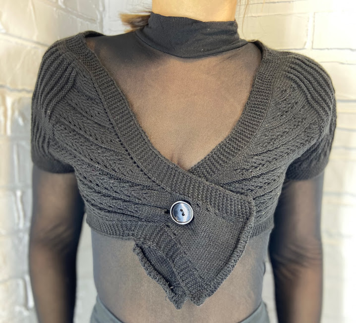 Болеро в'язання чорне