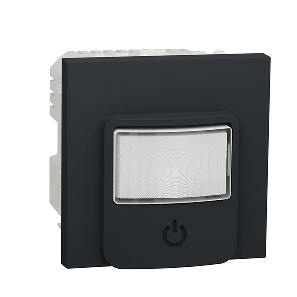 Датчик руху з вимикачем антрацит Unica New Schneider Electric NU352554