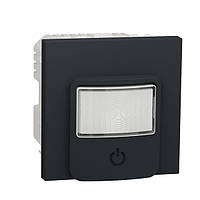 Датчик руху з вимикачем антрацит Unica New Schneider Electric NU352554
