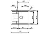 Гранітна мийка Тека ASTRAL 45 B-TG 6550 чорний металік, фото 3