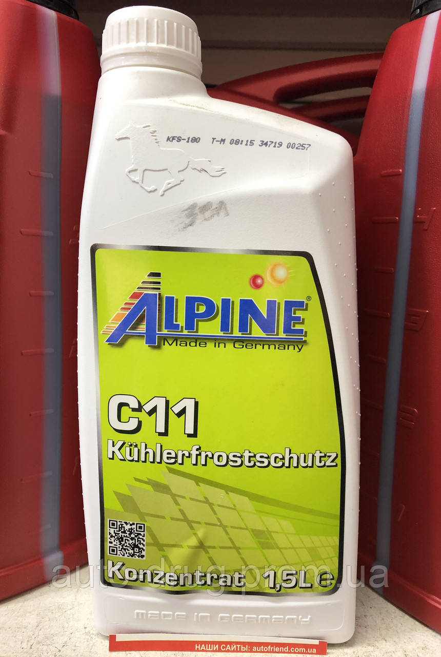 Alpine C11 G11 Kühlerfrostschutz зеленый концентрат 1,5л