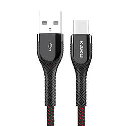 USB кабель з індикатором Kaku KSC-166 USB - Type-C 1.2m - Black&Red