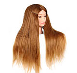 Голова для зачісок із натуральним русявим волоссям 100% Human Hair, фото 3