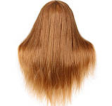 Голова для зачісок із натуральним русявим волоссям 100% Human Hair, фото 4