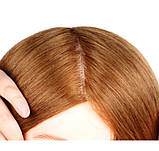 Голова для зачісок із натуральним русявим волоссям 100% Human Hair, фото 5