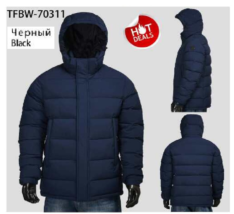 Черная мужская зимняя куртка TIGER FORCE Артикул: TFBW-70311-10 цвет чёрный матовый - фото 1 - id-p1027083704