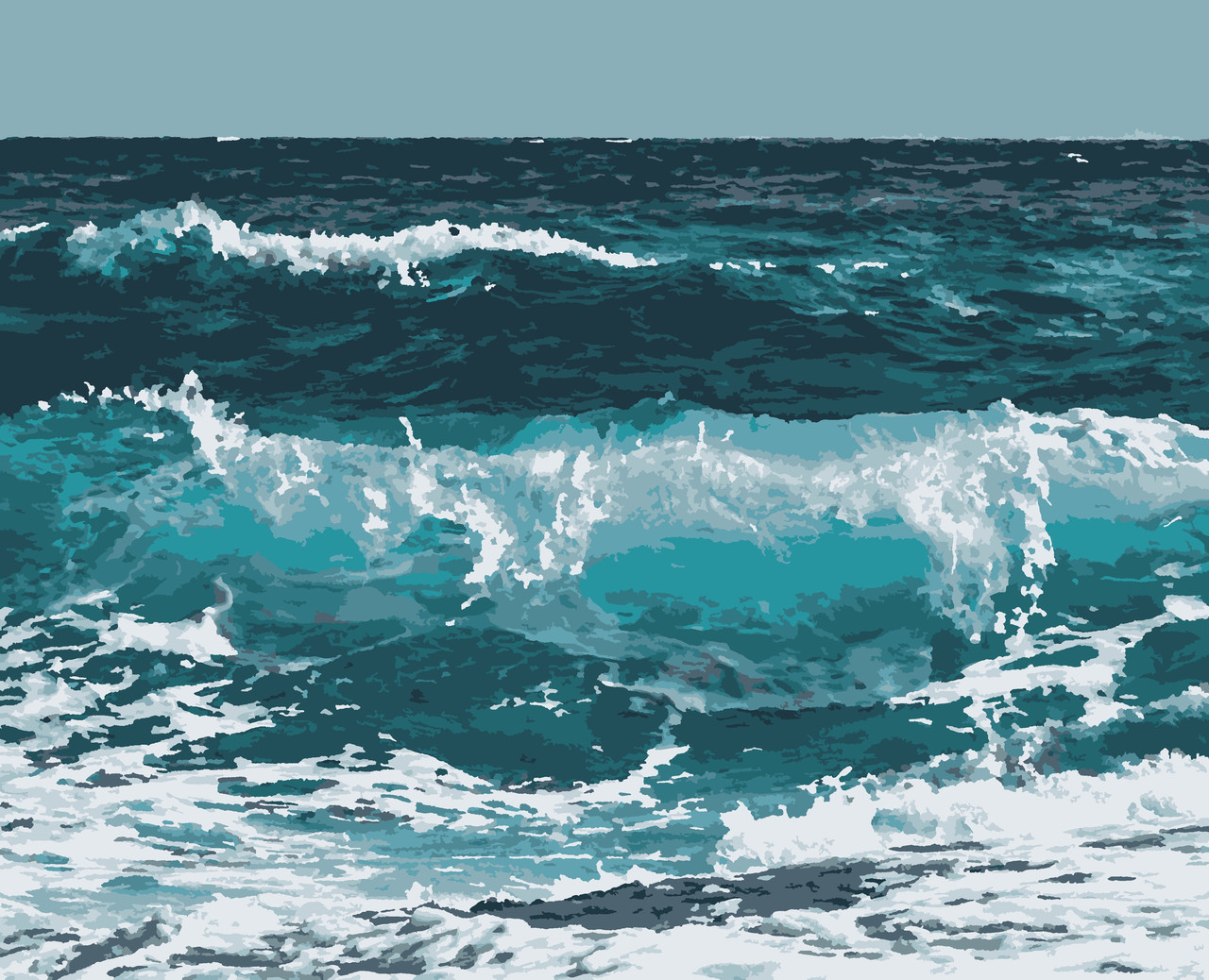 Картини за номерами "Спогади про море." 40*50 см