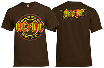 Футболка AC/DC Australia 1973 коричнева, фото 1