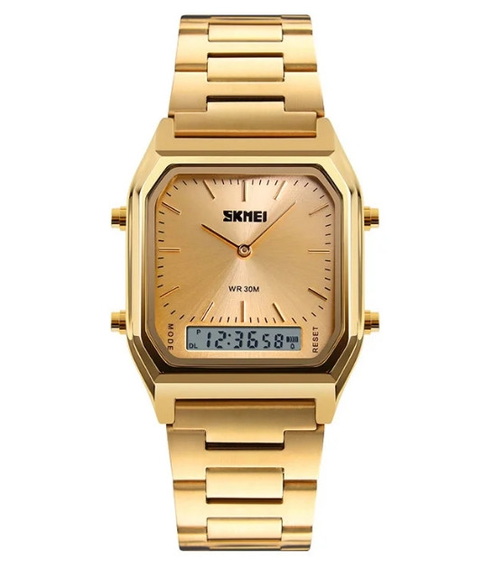 Чоловічий годинник Skmei 1220 Tango Золоті, фото 1