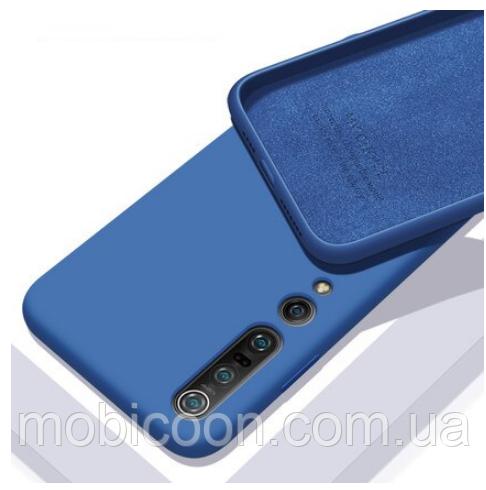 Чехол Silicone Case Full для Xiaomi Mi 10/10 Pro Blue