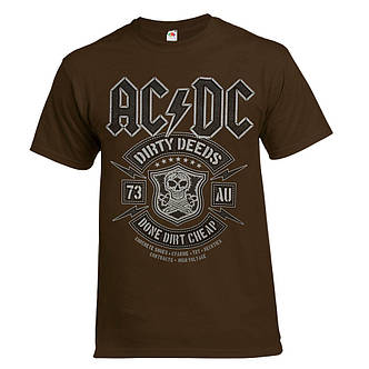 Футболка AC/DC Dirty Deeds коричнева, фото 3