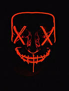 Неонова маска Purge Mask Фантом Судна ніч Жовтогарячий (KG-2296), фото 2