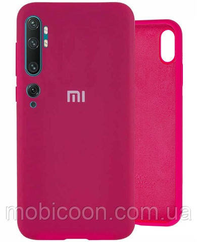Чехол Silicone Case Full для Xiaomi Mi 10/10 Pro Hot pink