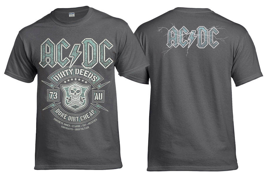 Футболка AC/DC Dirty Deeds графітова