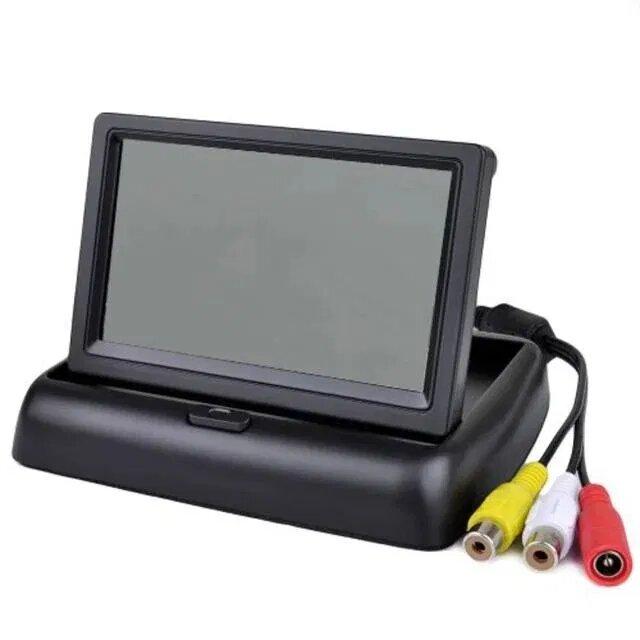 Монітор для камери заднього виду 4,3" JL403ST автомобільний складаний (Black) | Автомонитор для камери, фото 1