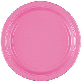 Тарілки паперові стиль "Однотонний", рожеві, 8 шт, 17 см, Набор тарелок "Розовый" 1502-1106
