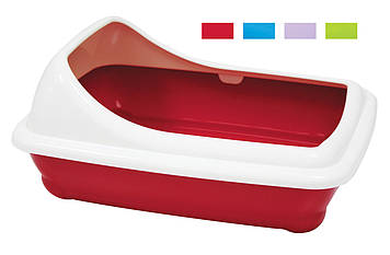 Туалет д/котів BIRBA з високою рамкою, 4 кольори асорті, 46х35х20см