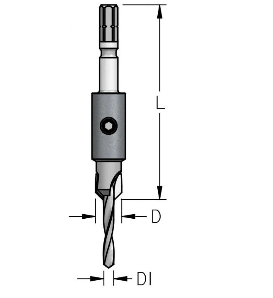 Зенковки WPW D2,4/9,5 з хвостовиком Centrotec® і свердлом HSS (AF02404D), фото 1
