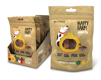 Ласощі м'ясне HAPPY FARM, гарбуз з качкою , 80гр