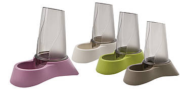 Диспенсер CROCI для корму чи води Candy, 2 кольори, 0,6 л, 13,5х20х19,5см (синій і бежев)