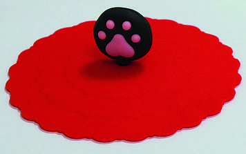 Кришка для консерви, силіконова, червона, Ø10см