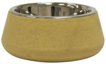 Миска CROCI Bamboo, бамбукове волокно/нерж., жовта, 0,8 л, 17см