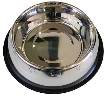 Миска CROCI з карбуванням на резинці, нерж., 0,95 л, 24см